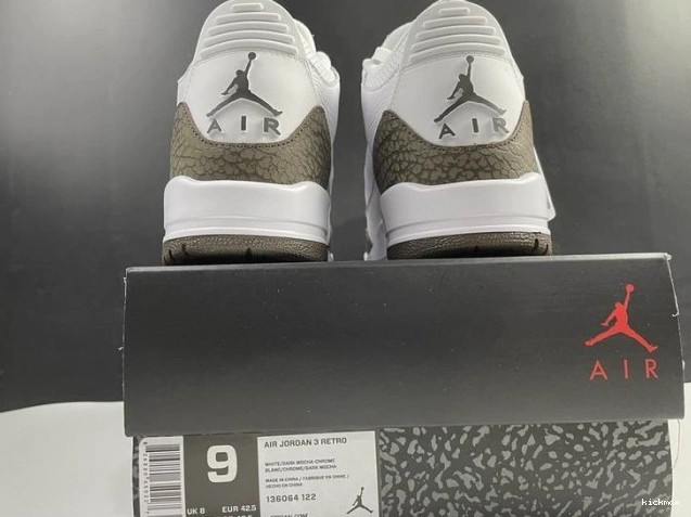 Rep (2018) Retro 136064-122 Mocha Air Jordan 3 0825